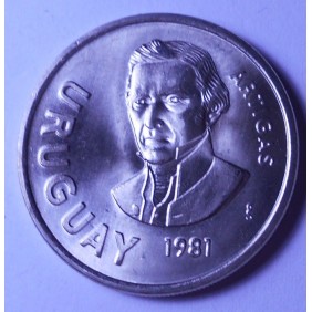 URUGUAY 10 Pesos 1981 ARTIGAS