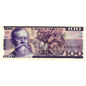 MEXICO 100 Pesos 1982 Serie UT