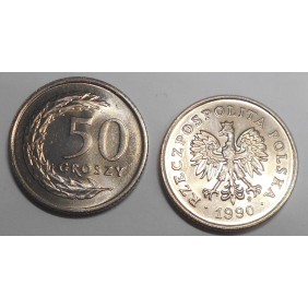 POLAND 50 Groszy 1990