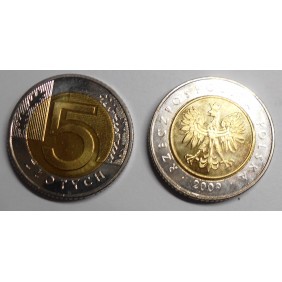 POLAND 5 Zlotych 2009...