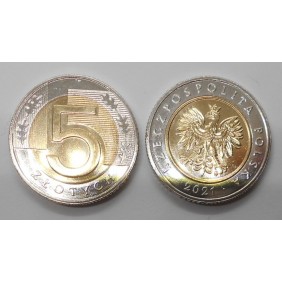 POLAND 5 Zlotych 2021...