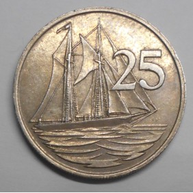 CAYMAN ISLANDS 25 Cents 1972