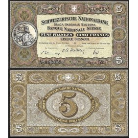 SWITZERLAND 5 Franken 1951