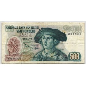 BELGIUM 500 Francs 28.04.1975