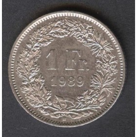 SWITZERLAND 1 Franc 1989