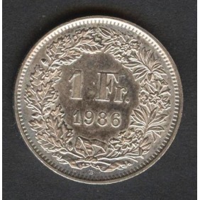 SWITZERLAND 1 Franc 1986