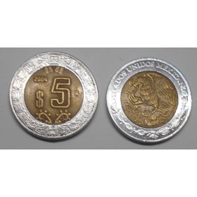 MEXICO 5 Pesos 2004