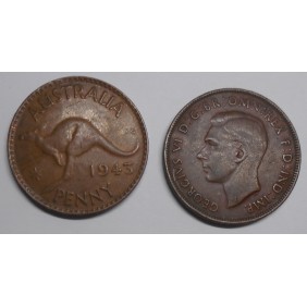 AUSTRALIA 1/2 Penny 1943 (m)