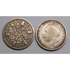 GREAT BRITAIN 6 Pence 1928...