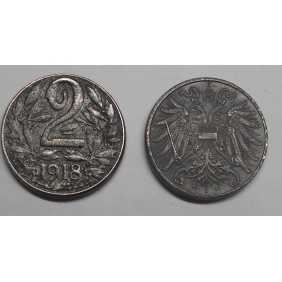AUSTRIA 2 Heller 1918