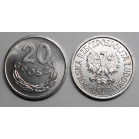 POLAND 20 Groszy 1977