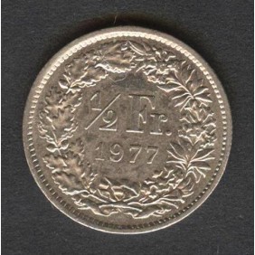 SWITZERLAND 1/2 Franc 1977