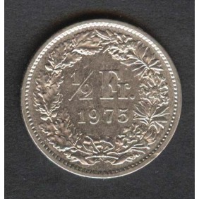 SWITZERLAND 1/2 Franc 1975