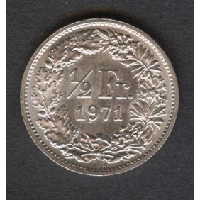 SWITZERLAND 1/2 Franc 1971