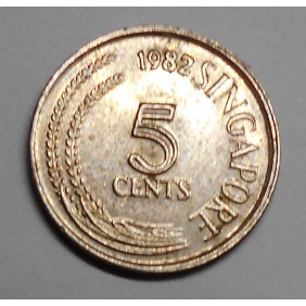 SINGAPORE 5 Cents 1982