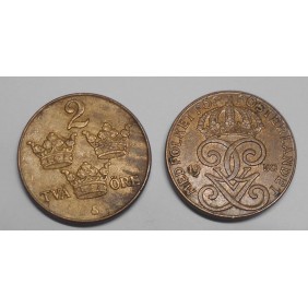 SWEDEN 2 Ore 1950 Bronze