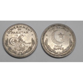 PAKISTAN 1/2 Rupee 1951