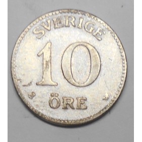 SWEDEN 10 Ore 1918 AG