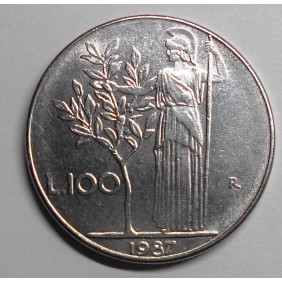 100 Lire 1987 Cifra 7 ad...