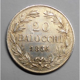 PIO IX 20 Baiocchi 1864 A....
