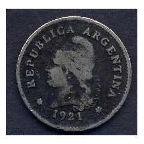 ARGENTINA 10 Centavos 1921