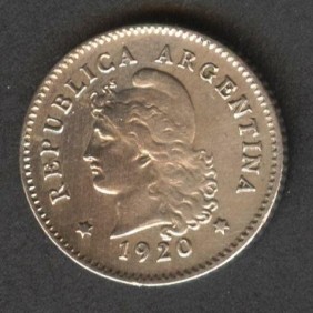 ARGENTINA 10 Centavos 1920