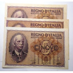 5 Lire 1940 Dittatura Fascista