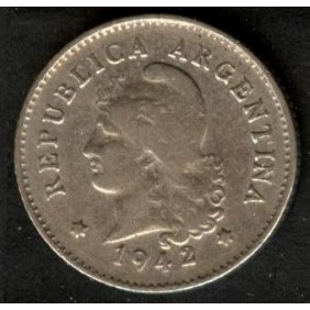 ARGENTINA 10 Centavos 1942...