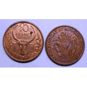MADAGASCAR 10 Francs 1991 FAO