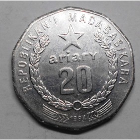 MADAGASCAR 20 Ariary 1994 FAO