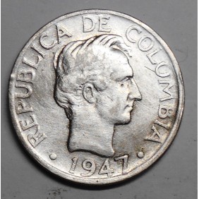 COLOMBIA 20 Centavos 1947 B AG