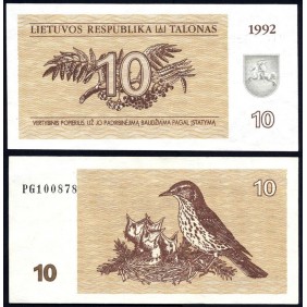 LITHUANIA 10 Talonas 1992