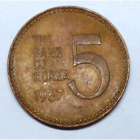 SOUTH KOREA 5 Won 1967