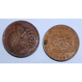 TRINIDAD & TOBAGO 5 Cents 1980