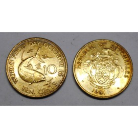 SEYCHELLES 10 Cents 1981...
