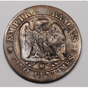 FRANCE 5 Centimes 1865 BB
