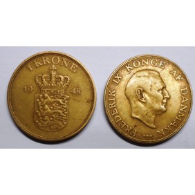 DENMARK 1 Krone 1948