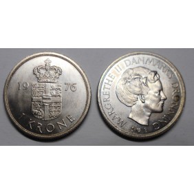 DENMARK 1 Krone 1976