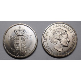 DENMARK 1 Krone 1977