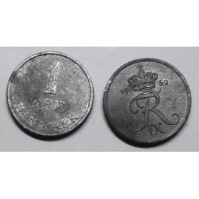 DENMARK 1 Ore 1962 zinc