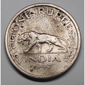 BRITISH INDIA 1 Rupee 1947