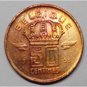 BELGIUM 50 Centimes 1953...