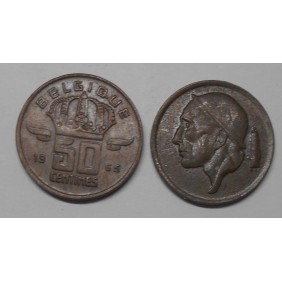 BELGIUM 50 Centimes 1955...