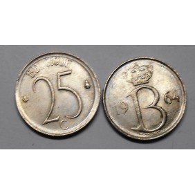 BELGIUM 25 Centimes 1964...