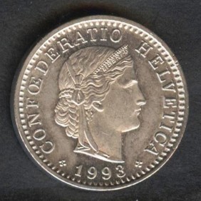 SWITZERLAND 20 Rappen 1993