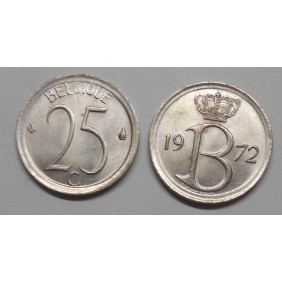 BELGIUM 25 Centimes 1972...