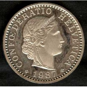 SWITZERLAND 20 Rappen 1987