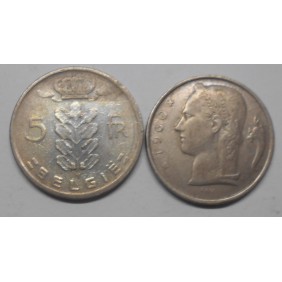 BELGIUM 5 Francs 1960 Belgie