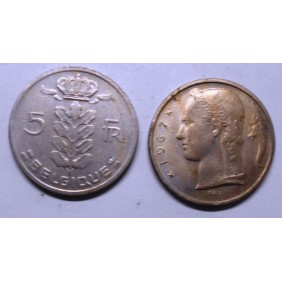 BELGIUM 5 Francs 1967 Belgique