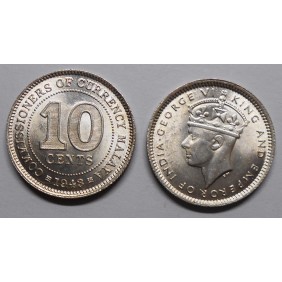 MALAYA 10 Cents 1943 King...